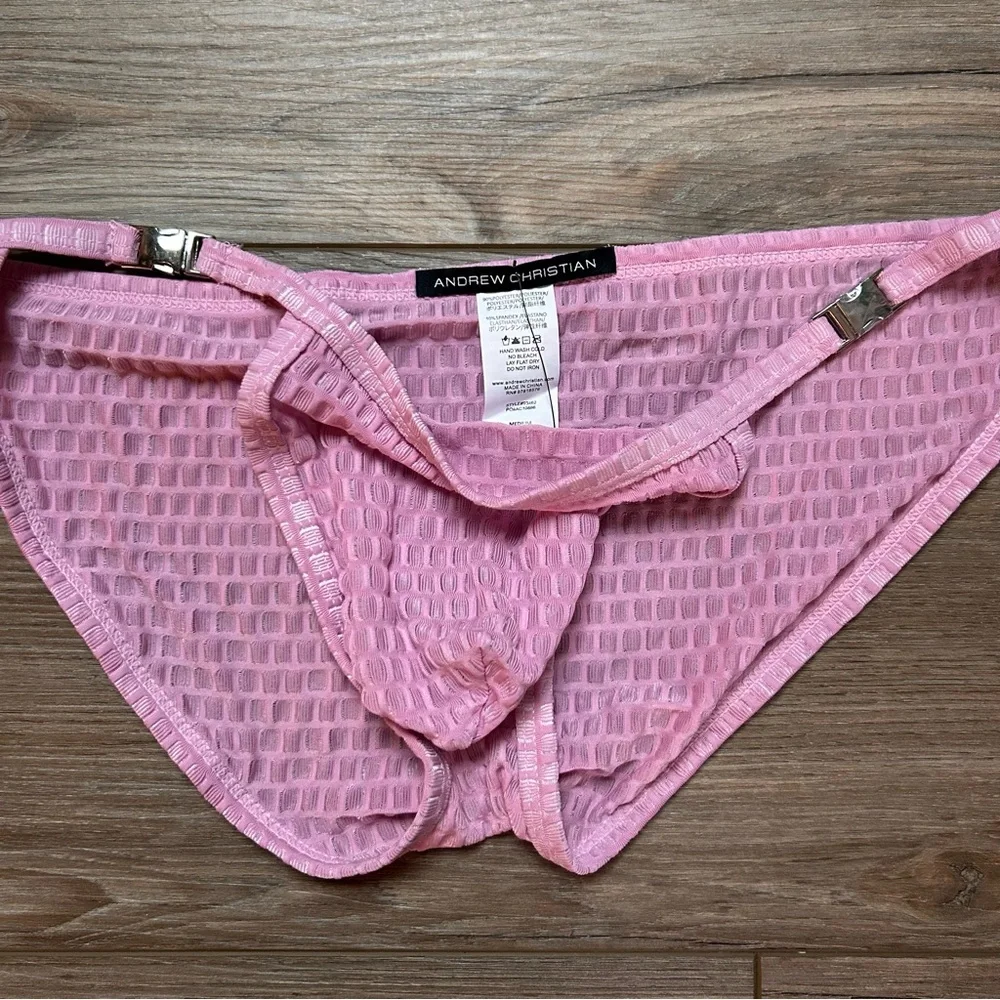 Andrew Christian | Rose Buckle Brief with Almost Naked (Medium) - Picture 7 of 14